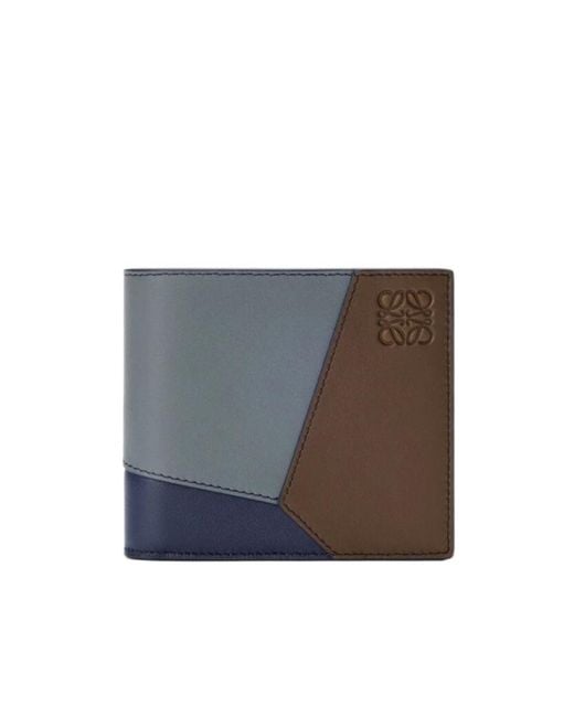 Loewe Blue Puzzle Bifold Coin Wallet for men