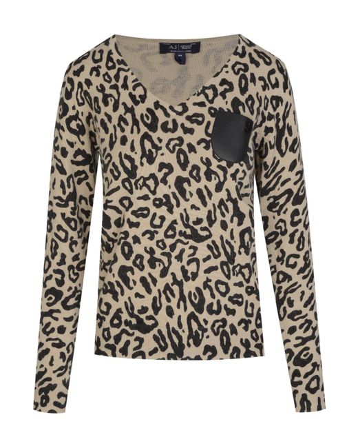 Giorgio Armani Black V-Neck Pullover