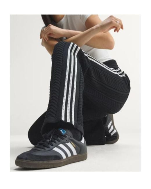 Adidas Originals Black Sst Wide Leg Trackpant