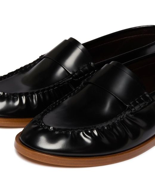 The Row Black Patent Leather Loafers