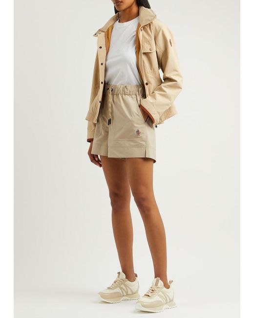 Moncler Natural Logo Shell Shorts