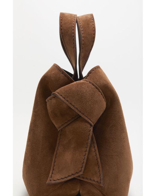 Acne Brown Musubi Logo Embossed Tote Bag