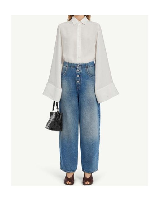MM6 by Maison Margiela Blue Straight-Leg Jeans