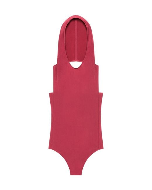 Courreges Red Illusion Bodysuit