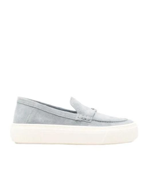 Hogan White Metal Trim Loafers