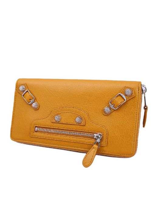 Balenciaga Orange Logo Wallet