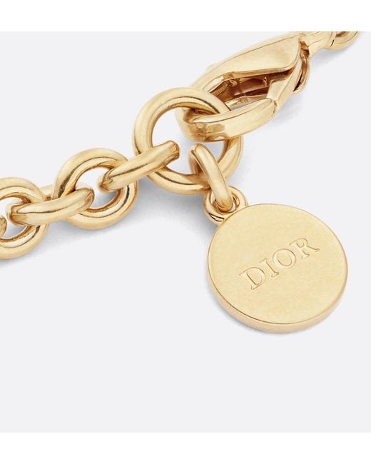 Dior Metallic Cd Lock Long Necklace