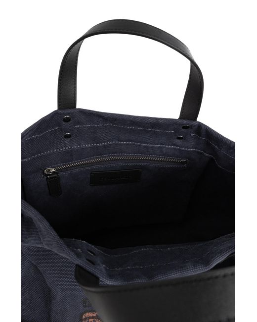 DSquared² Black Net Overlay Tote Bag for men