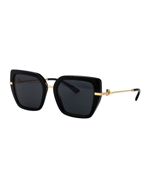 Dolce & Gabbana Black Eyewear Butterfly Frame Sunglasses