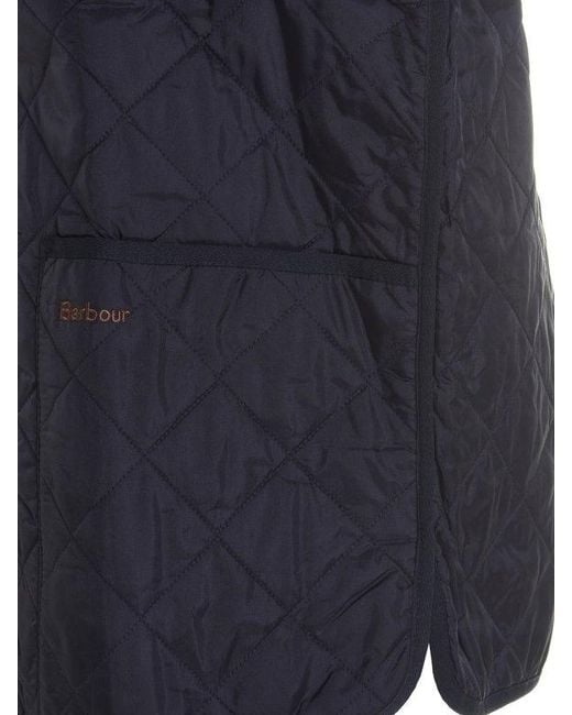 Barbour Blue Quilted Sleeveless Jacket for men