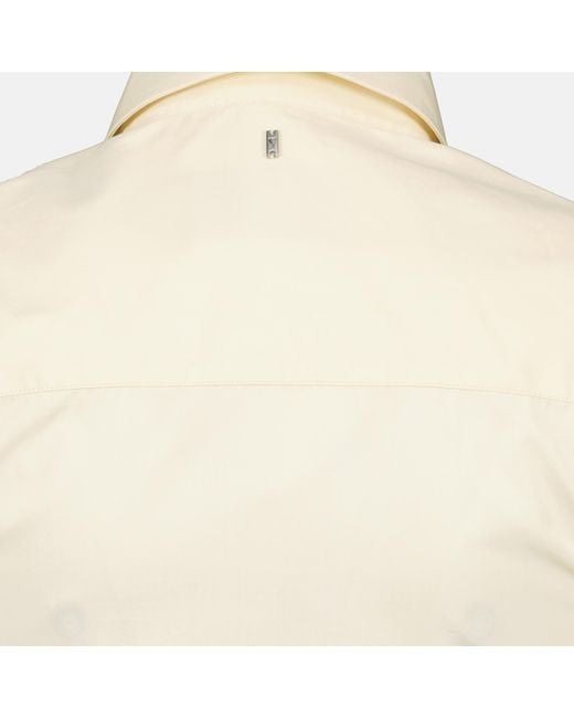 AMI White Ami Mustard Short Sleeve Shirt