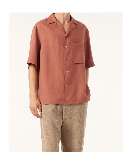 Loro Piana Orange Federico Shirt for men