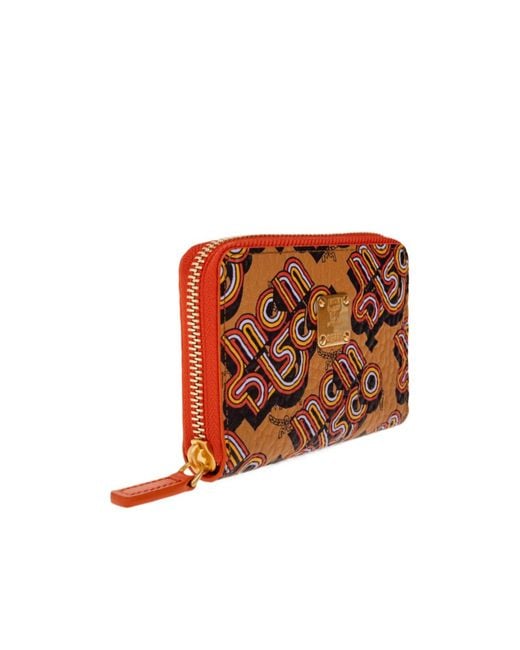 MCM Brown Zip-Around Wallet