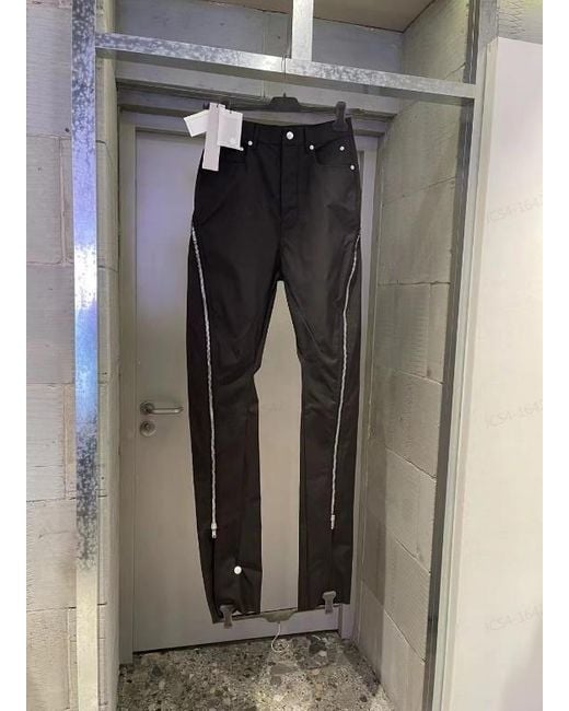 Rick Owens Black Bolan Banana Flared Trousers for men