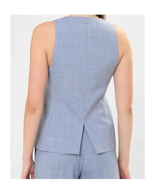 Boss Blue Button-Up Vest