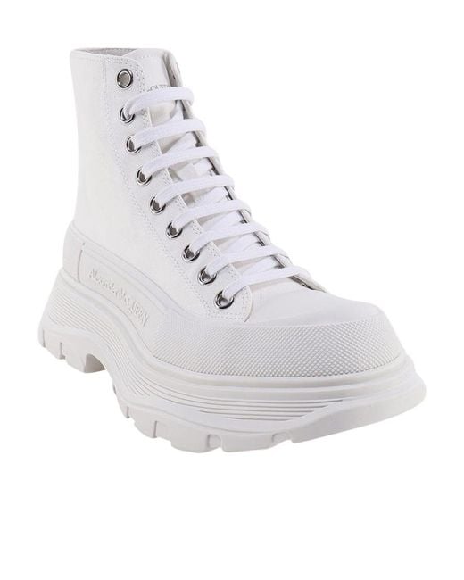 McQueen Gray Lace-Up Chunky Sneakers