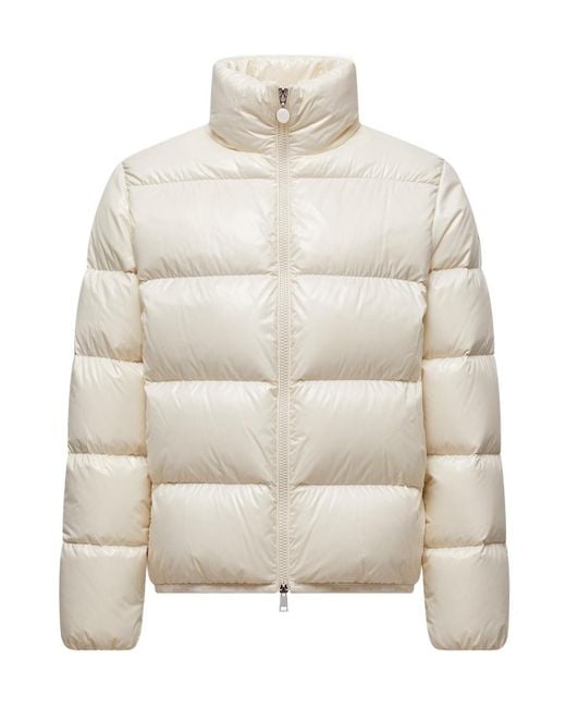 Moncler White Abbadia Short Down Jacket