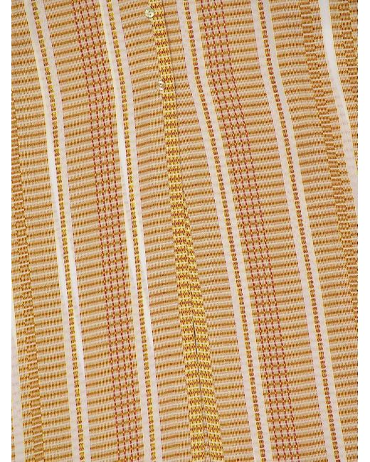 Zeus + Dione Metallic Striped Midi Dress