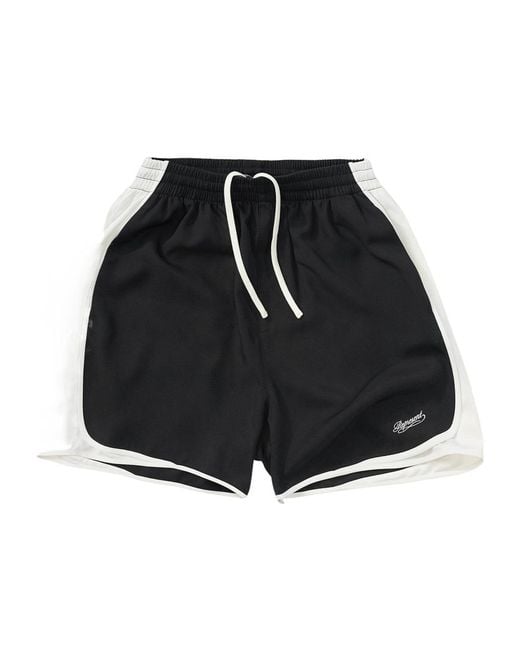 Represent Black Cruz Relaxed Fit Side-Stripe Shorts for men