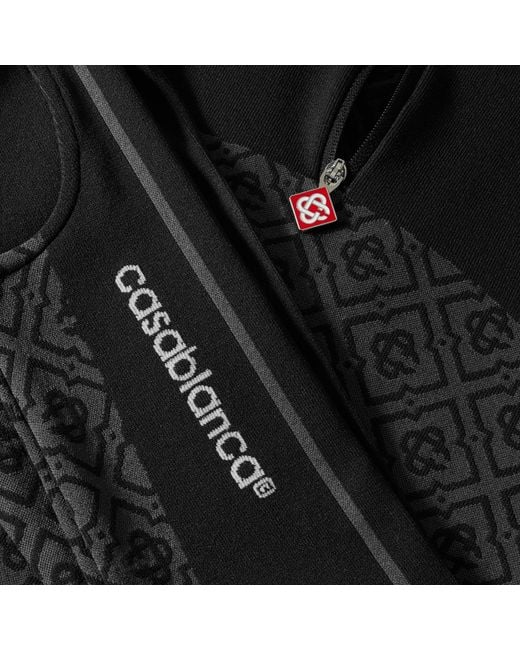 Casablanca Black Half-Zip Long-Sleeve T-Shirt