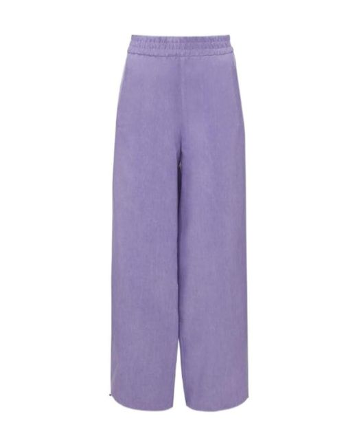 J.W. Anderson Purple Jw Anderson High-Shine Wide-Leg Trousers