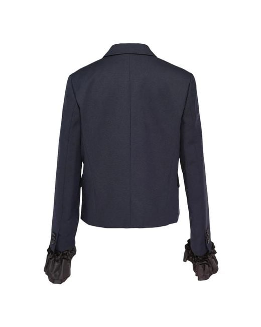Comme des Garçons Blue Single-Breasted Jacket