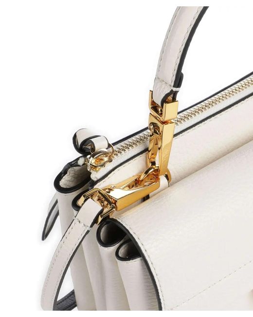 Coccinelle Natural Top Handle Flap Shoulder Bag