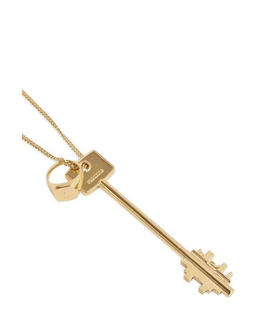 Rabanne White Rabanne Key Pendant Necklace