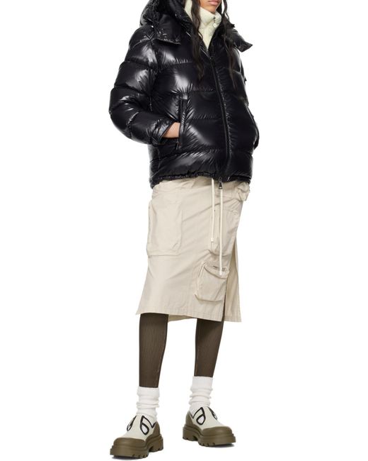 Moncler Black Maire Logo Patch Quilted Jacket