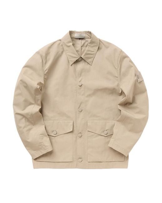Stone Island Natural Buttoned Shirt Jacket for men