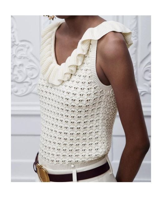 Dior White Iviera Fitted Sweater Vest