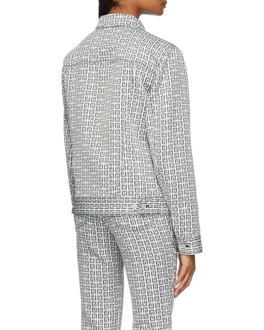 Givenchy Gray 4G Jacquard Denim Jacket