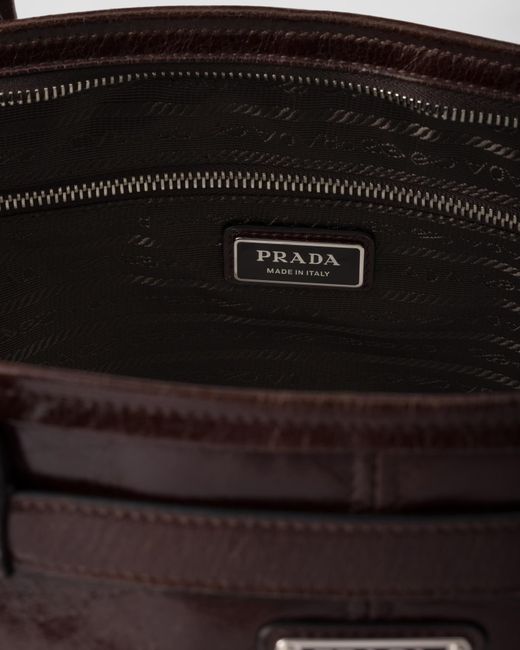 Prada Brown Bonnie Shopping Bag for men