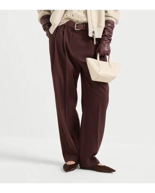 Brunello Cucinelli Multicolor Monili Detailed Tailored Trousers