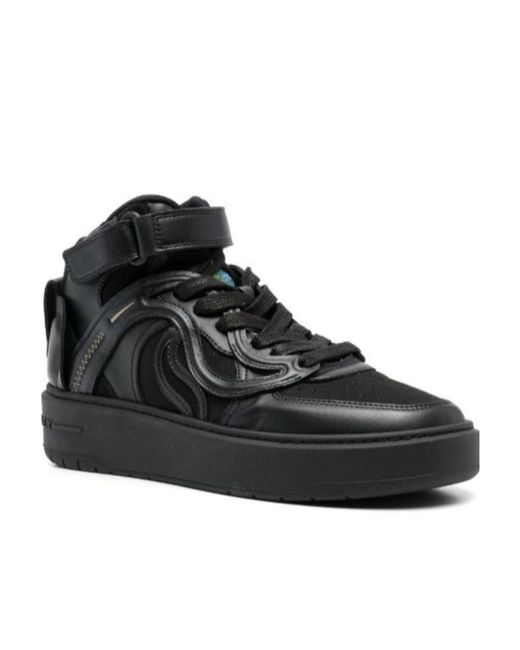 Stella McCartney Black Logo-Lacing Casual Sneakers