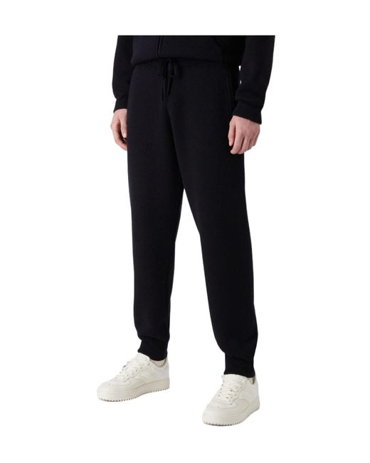 Emporio Armani Blue Knit Jogger Pants for men