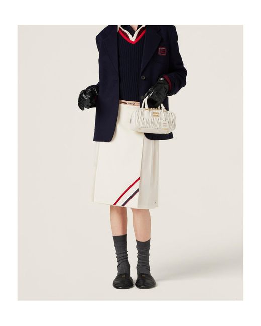 Miu Miu Blue Single-Breasted Velour Jacket