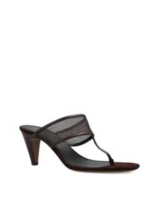 Neous Black Vena Mesh Thong Mules
