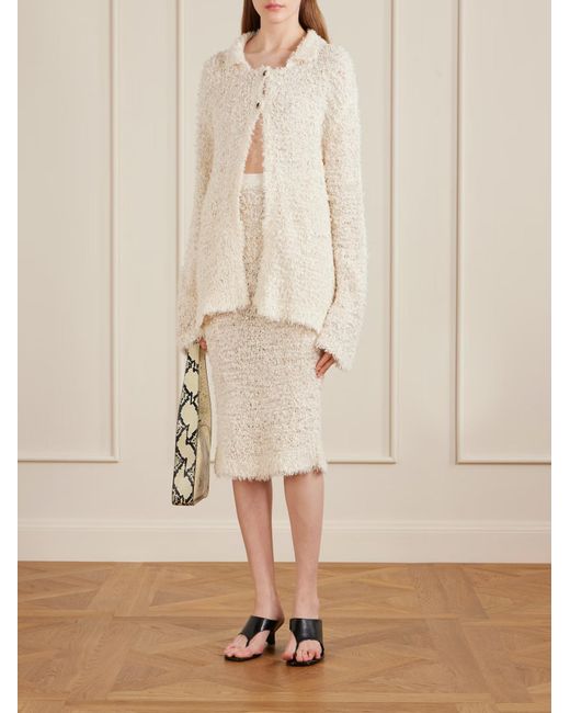 Khaite White Adela Skirt