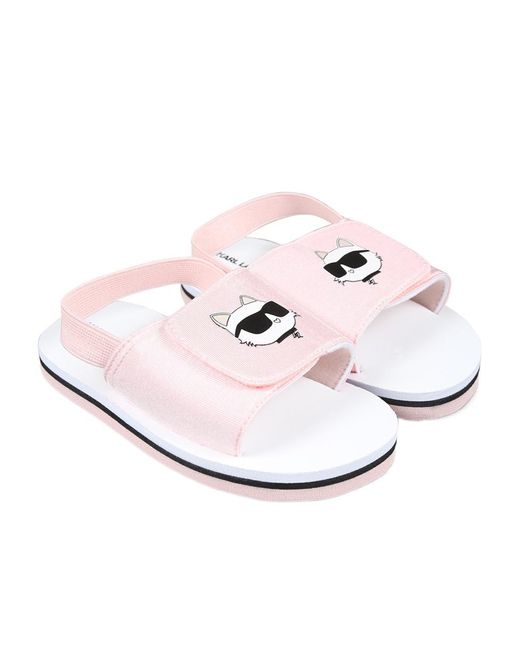 Karl Lagerfeld Pink Round-Headed Sandals