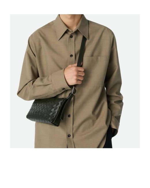 Bottega Veneta Black Traveler Phone Pouch for men