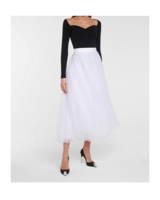 Christopher Kane White Tulle Maxi Skirt