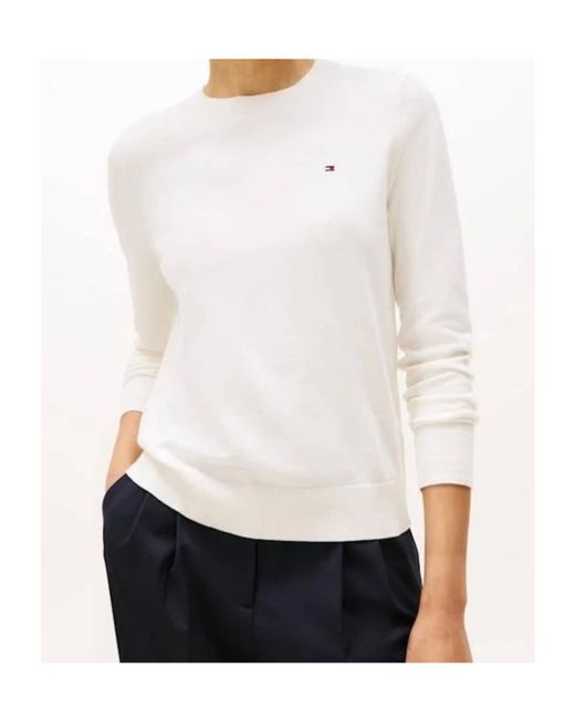 Tommy Hilfiger White Long-Sleeved Pullover