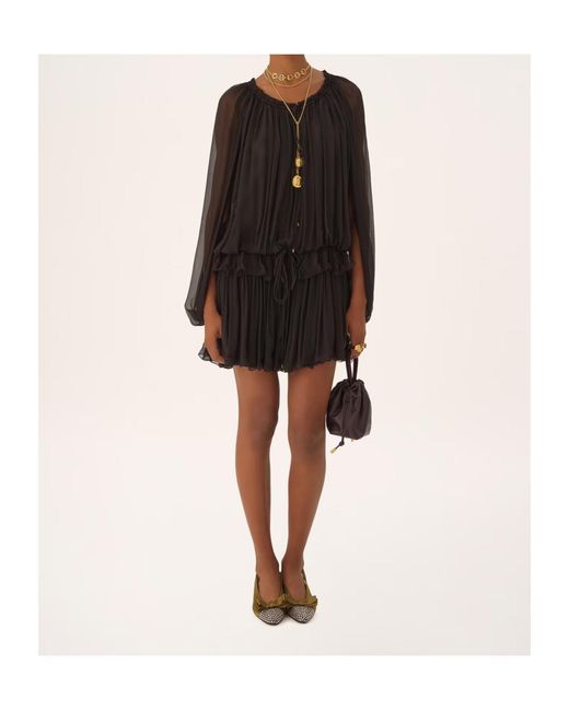 Chloé Black Long-Sleeved Mini Dress
