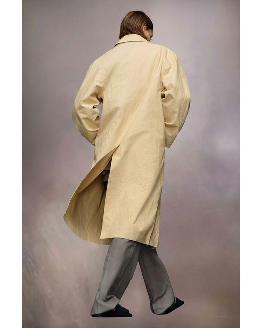 Maison Margiela Natural Single-Breasted Midi Trench Coat for men