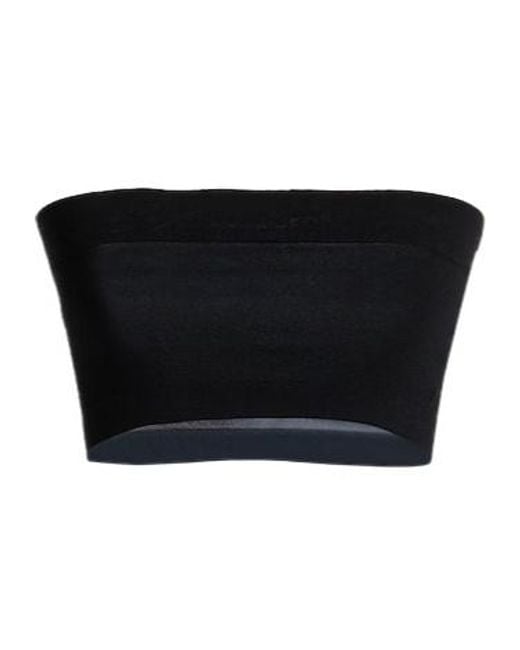 Rick Owens Black Lightweight Knitted Strapless Top
