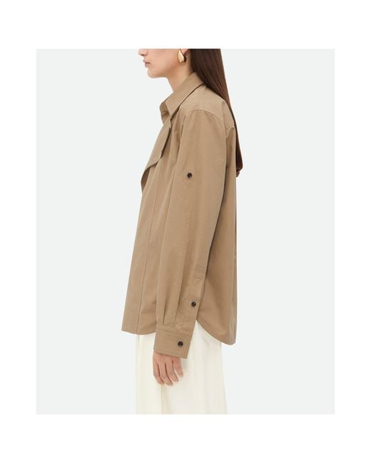 Bottega Veneta Natural Regular Fit Twill Shirt