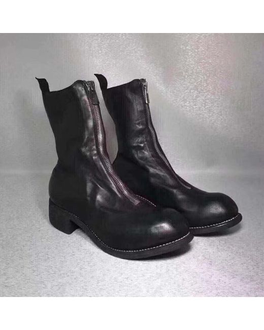 Guidi Black Zip Detail Boots