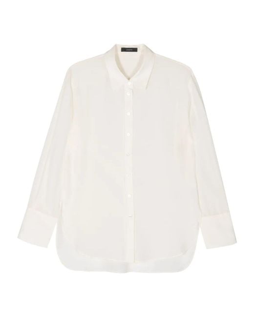 Joseph White Joe Crepe-De-Chine Shirt
