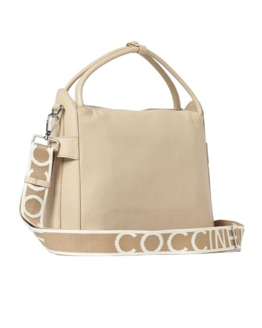 Coccinelle Natural Logo Strap Shoulder Bag
